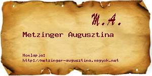 Metzinger Augusztina névjegykártya